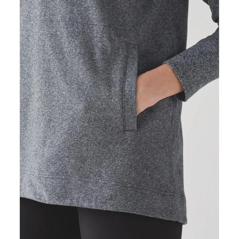 Lululemon Split Pullover‎ Hoodie Womens 6 Sweatshirt Heathered Grey Athleisure
